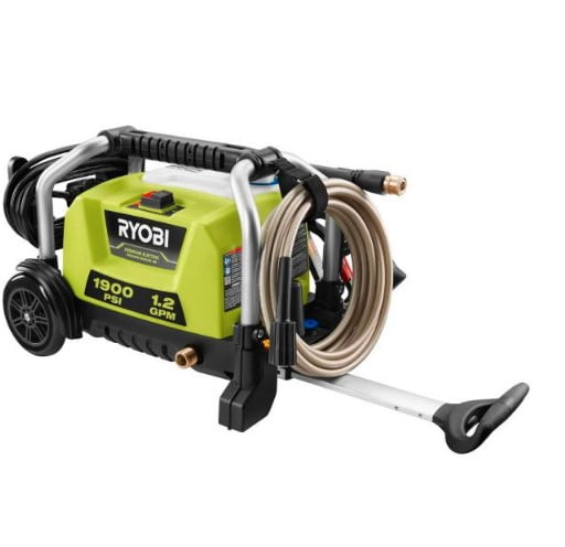 Ryobi 1900 PSI 1.2 GPM Electric Pressure Washer with Wheels