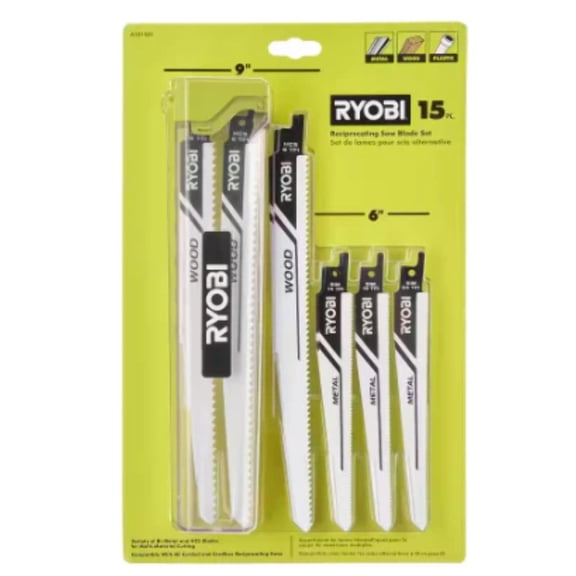 RYOBI Reciprocating Saw Blade Set (15-Piece)
