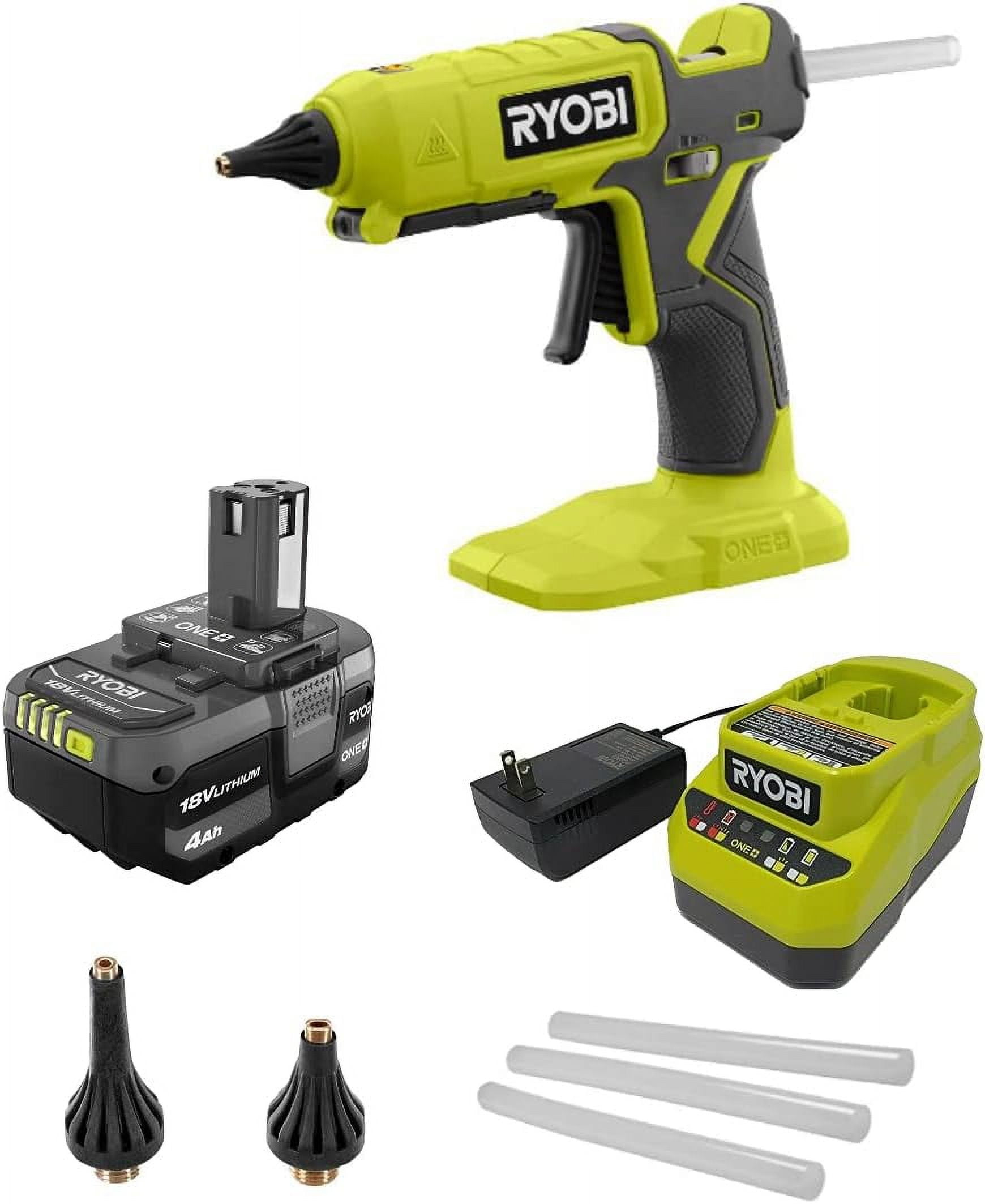 RYOBI Ryobi Glue Gun Kit P307 ONE+ 18V Cordless Dual Temperature with 4
