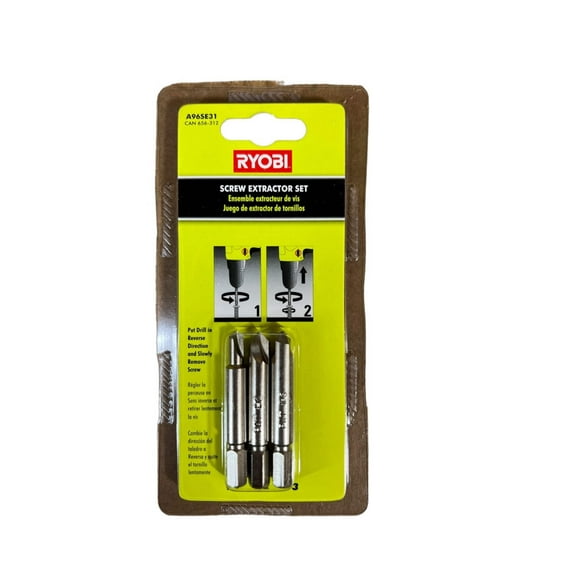 RYOBI Screw Extractor Set (3-Piece)