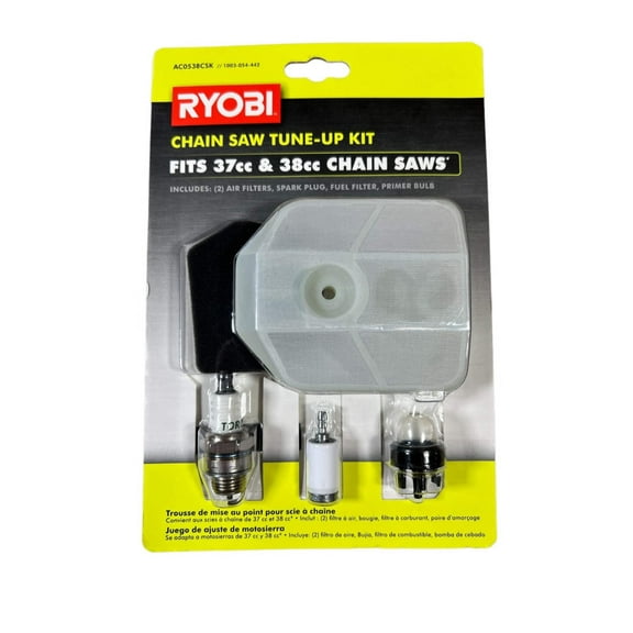 RYOBI Tune-Up Kit 37cc and 38cc Gas Chainsaws, Includes Spark Plug Primer Bulb