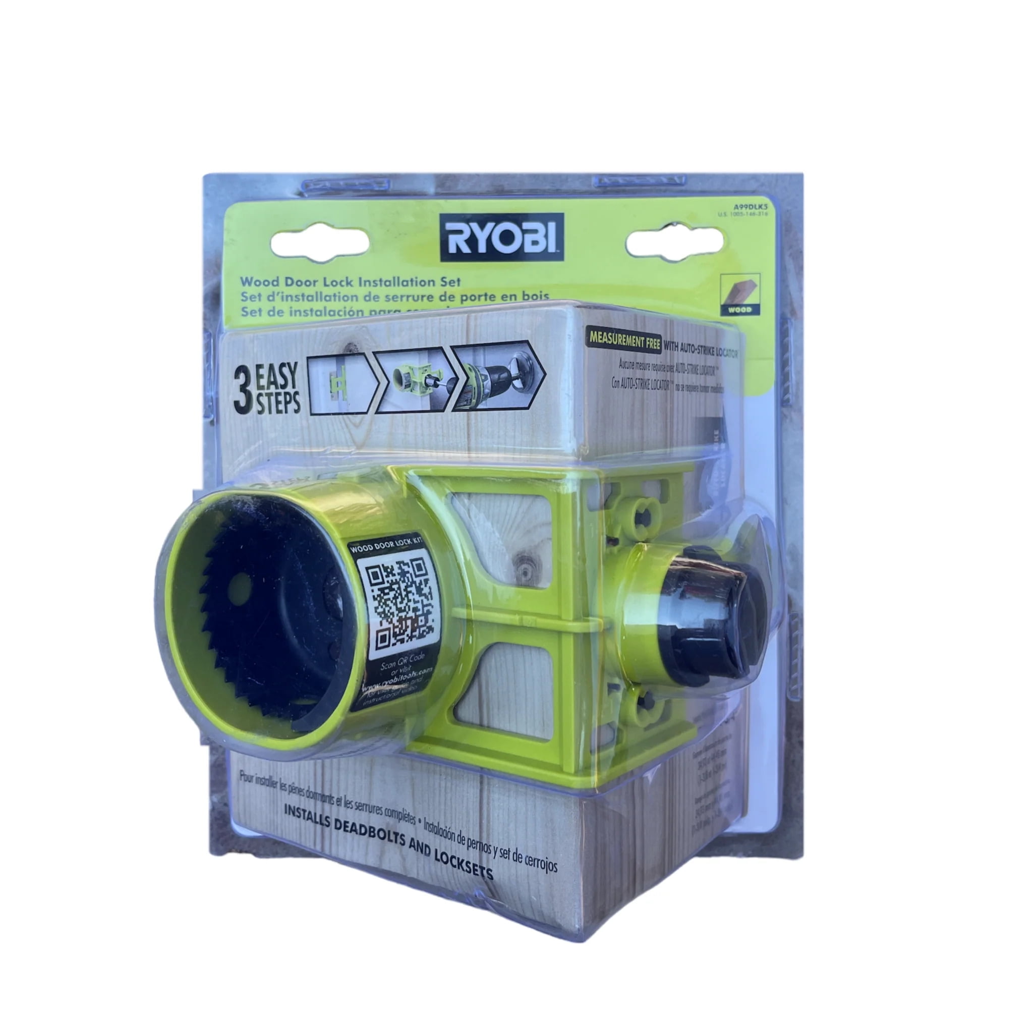 RYOBI Wood Door Lock Installation Kit