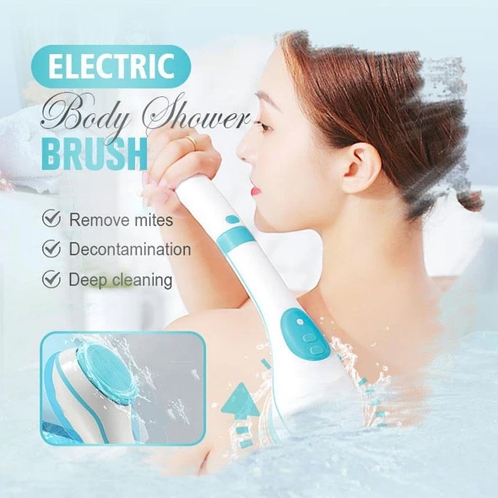 RYPANV Cleaning Brush Electric Body Shower Brush Handheld Plastic