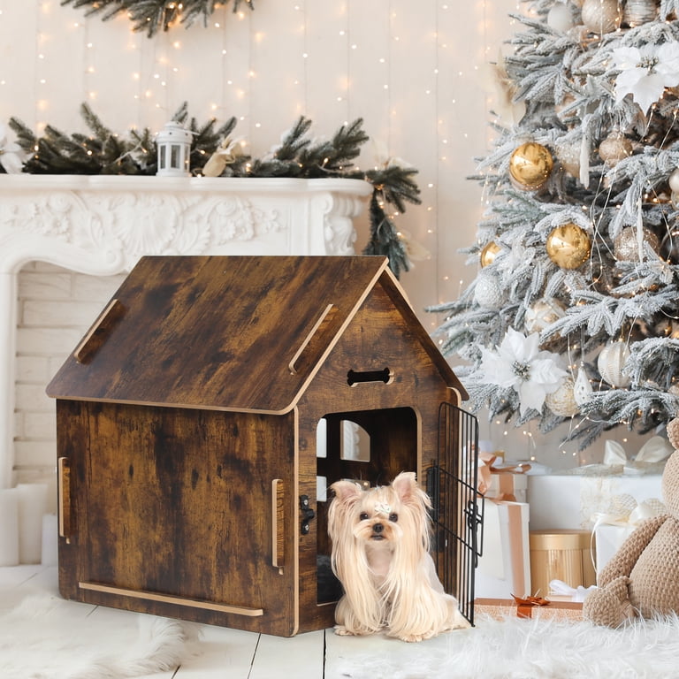 RYPetmia Dog House for Small Dogs Wooden Pet House with Door and