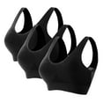 thumbnail image 1 of RYRJJ 2 Pack/3 Pack Sports Bras for Women Wirefree Mesh Breathable Underwear with Pads Push up Bra Plus Size High Support Yoga Bras, 1 of 3