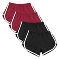thumbnail image 1 of RYRJJ 4 Pack Women's Cotton Yoga Dance Short Pants Sport Workout Shorts Summer Athletic Cycling Hiking Sports Shorts(4 Pack-Wine/Wine/Black/Black,3XL), 1 of 7