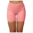 thumbnail image 1 of RYRJJ Biker Shorts for Women High Waist V-Back Butt Lifting Stretch Workout Shorts for Yoga Running Athletic Gym(Pink,S), 1 of 5