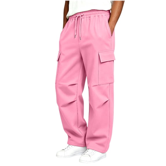 RYRJJ Boys Girsl Cargo Sweatpants Kids Drawstring Elastic Waist Wide Leg Baggy Sweat Pants Casual Soft Joggers with Pockets for Teen 4-15Y