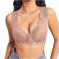 thumbnail image 1 of RYRJJ Bras for Women Front Closure Lace Everyday Bralettes Plus Size Full Coverage Push Up Convenient Front Close Hook Bras, 1 of 9