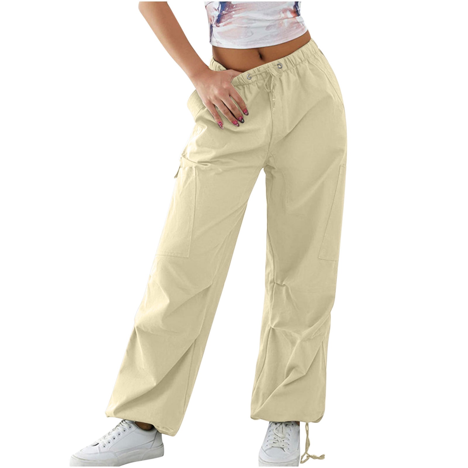 Women's Wide Leg Sweatpants - High Waisted, Baggy, Lightweight Lounge Joggers With Pockets, Y2K Style