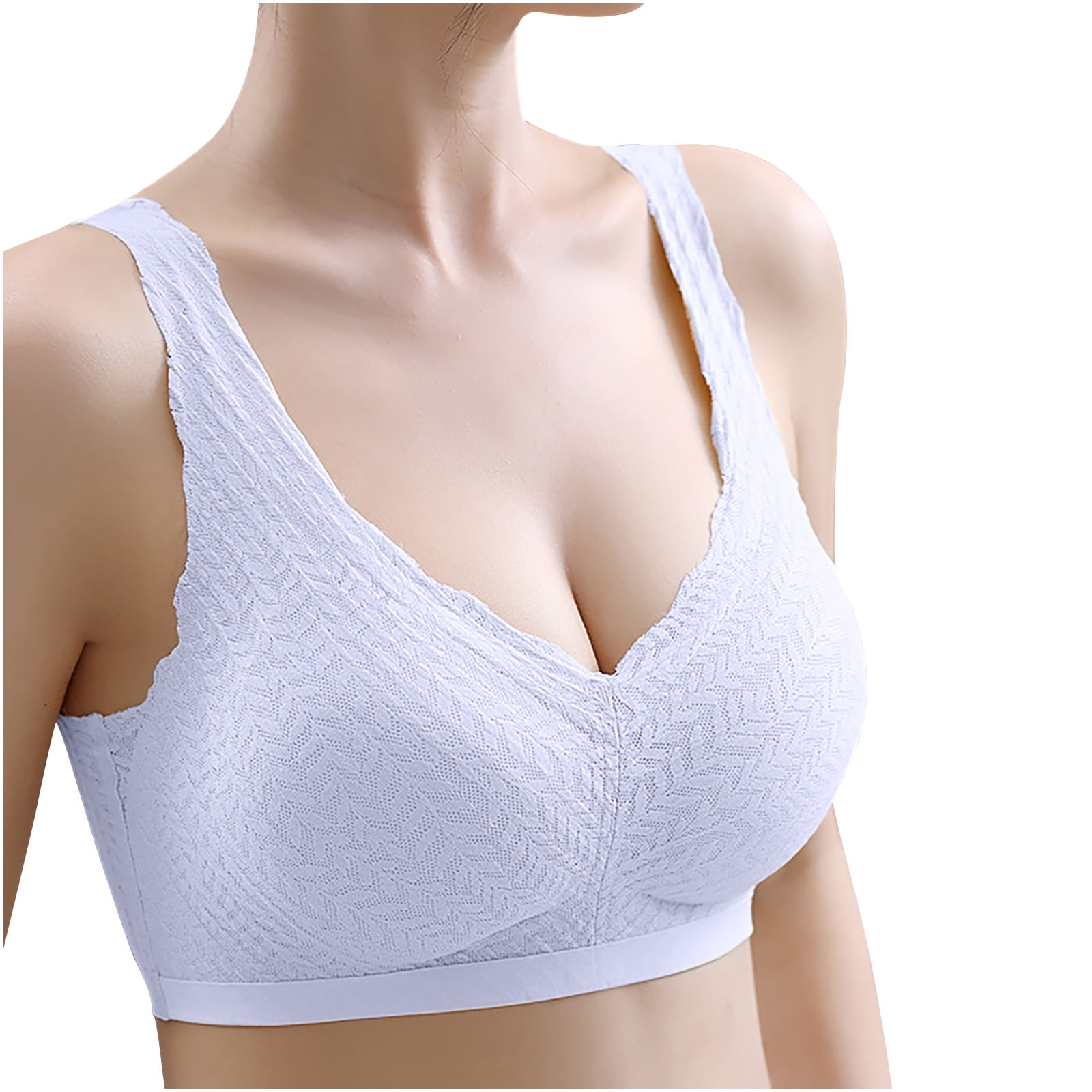 Padded underwired lace bra - Light blue - Ladies
