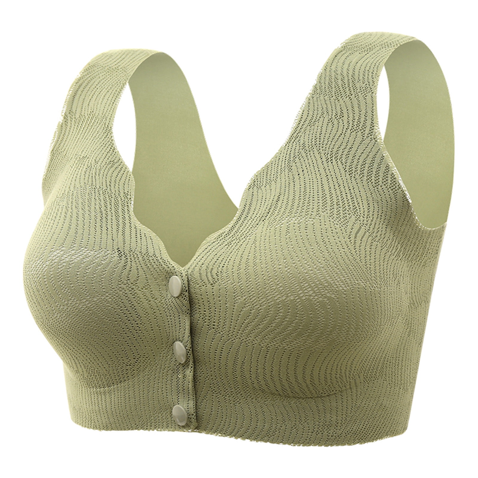 RYRJJ Clearance Women's Front Closure Posture Bra Full Coverage Back Support Wireless Comfy