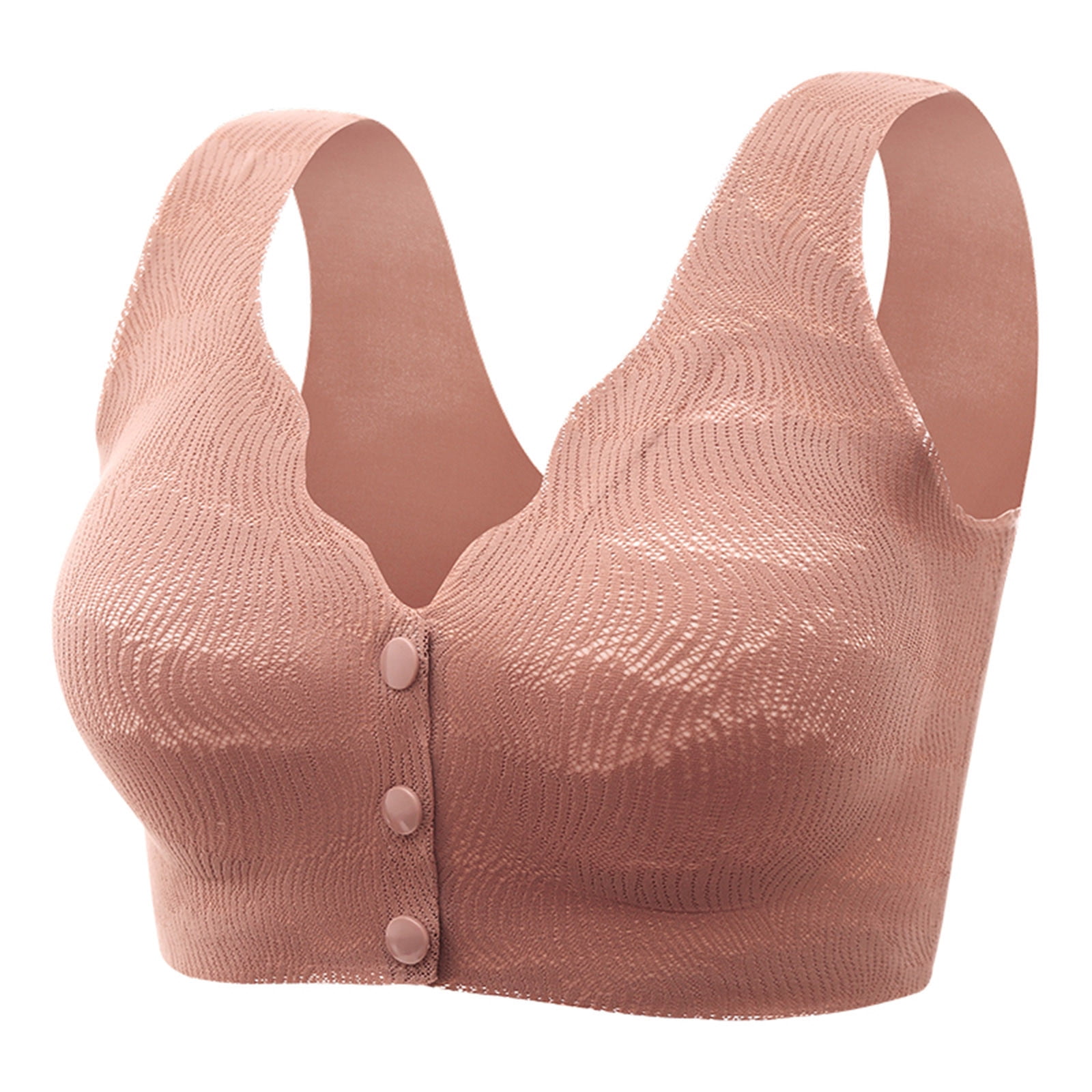 RYRJJ Clearance Women's Front Closure Posture Bra Full Coverage Back Support Wireless Comfy