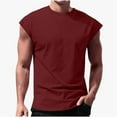 thumbnail image 1 of RYRJJ Cut Off Workout Tank Tops for Men Athletic Gym Running Cap Sleeve Muscle Tees Fitness Bodybuilding Sleeveless T Shirts Vests(Red,L), 1 of 5