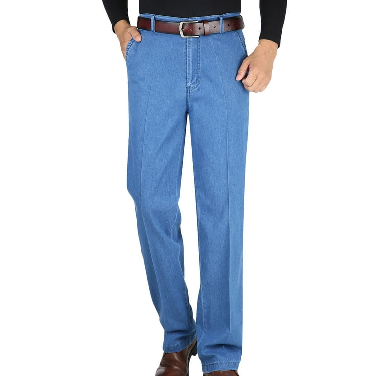 https://i5.walmartimages.com/seo/RYRJJ-Dress-Jeans-for-Men-Business-Casual-Stretch-High-Waist-Straight-Leg-Long-Denim-Pants-Classic-Work-Jean-Trousers-with-Pockets-Blue-M_296f9a58-72b9-44d7-afae-f0fde5d9fde2.a88b427aeabb55930050f2b7320d0fc9.jpeg?odnHeight=768&odnWidth=768&odnBg=FFFFFF