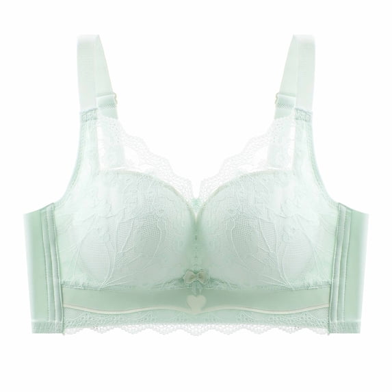 RYRJJ Full-Coverage Bras for Women No Underwire Soft Push Up Bralettes for Women with Support Adjustable Straps Everyday Bras(z-Green,M)