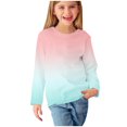 thumbnail image 1 of RYRJJ Girls Long Sleeve Shirts Toddler Soft Basic T-Shirts Top Kids Crewneck Layering Tees, 1 of 7