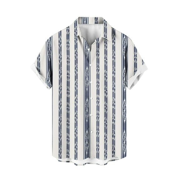 RYRJJ Hawaiian Bowling Shirt for Men Vintage Short Sleeves Button Down Shirts Casual Color Blcok Print Beach Summer Shirt(z1-Beige,XL)