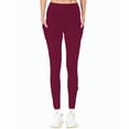 thumbnail image 1 of RYRJJ High Waisted Leggings with Pockets for Women-Soft Athletic Tummy Control Yoga Pants Butt Lifting for Running Workout Casual(Red,L), 1 of 3
