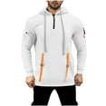 thumbnail image 1 of RYRJJ Hoodies for Men Quarter Zip Pullover Tactical Sweatshirt Vintage Long Sleeve Casual Fashion Hoodie with Pockets(White,XXL), 1 of 7