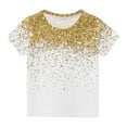 thumbnail image 1 of RYRJJ Kids Girls Boys Short Sleeve T Shirts Toddler Child Sequin Graphic Print Summer Basic Tops Crewneck Tees Shirt, 1 of 4