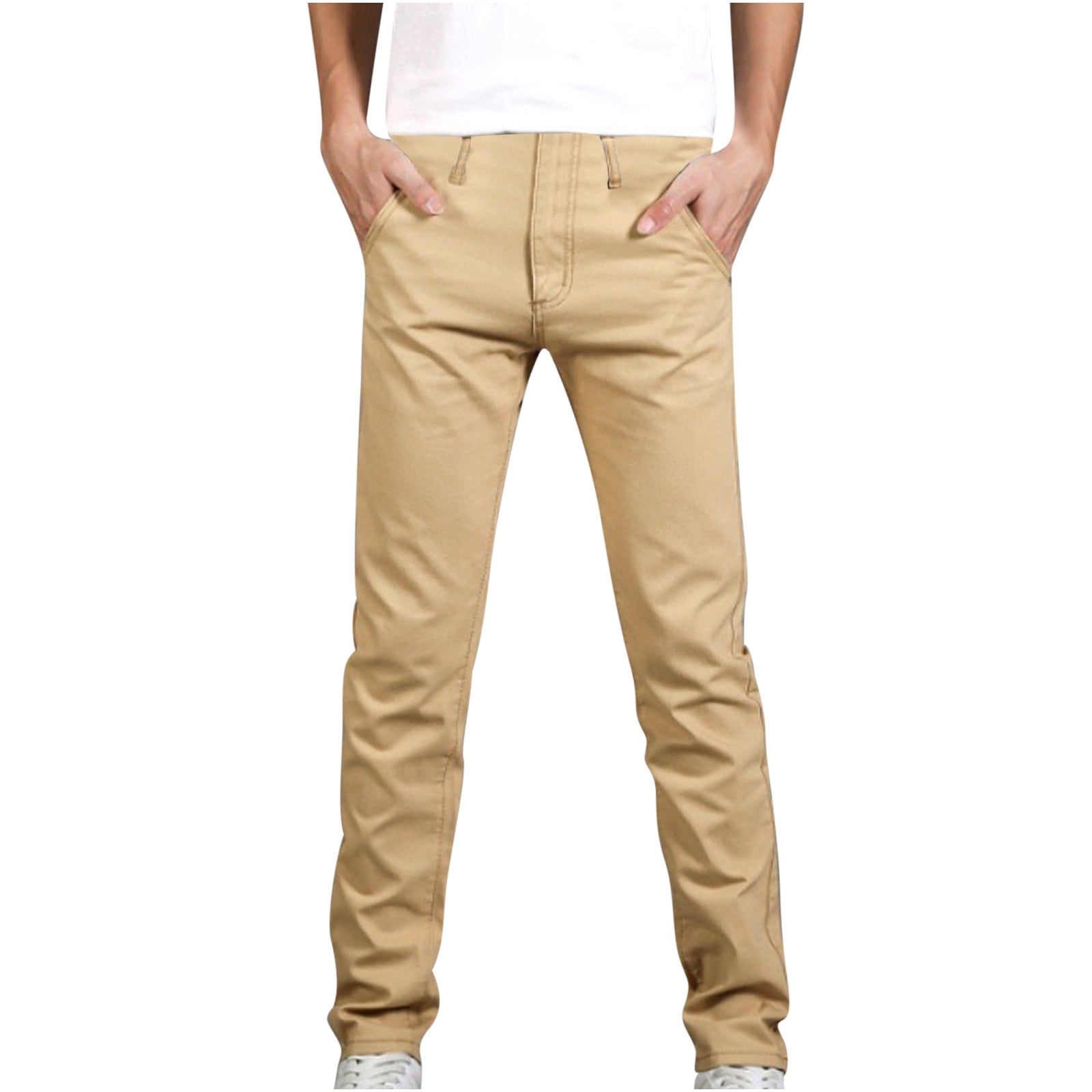 New Men Light Luxury Stretch Slim Fit Pants Comfortable Soft