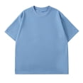 thumbnail image 1 of RYRJJ Men's Short Sleeve Summer Waffle T-Shirt Loose Casual Solid Color Soft Crewneck Pullover Top T Shirts(Blue,3XL), 1 of 4