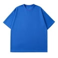 thumbnail image 1 of RYRJJ Men's Short Sleeve Summer Waffle T-Shirt Loose Casual Solid Color Soft Crewneck Pullover Top T Shirts(Dark Blue,5XL), 1 of 3