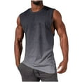 thumbnail image 1 of RYRJJ Men's Summer Tank Top Shirt Gradient Printed Sleeveless Shirts Muscle Tank Tops Sport Round Neck T-Shirt(Gray,S), 1 of 4