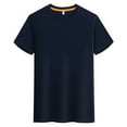 thumbnail image 1 of RYRJJ Men's Workout T-Shirts Lightweight Quick Dry Short Sleeve Tshirts Crew Neck Loose Fit Athletic Running Gym Tops(Navy,XL), 1 of 5
