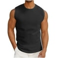 thumbnail image 1 of RYRJJ Mens Casual Tank Tops Ribbed Knit Sleeveless Shirt Basic Workout Athletic Tank Shirts Summer Muscle Tee(Black,3XL), 1 of 6