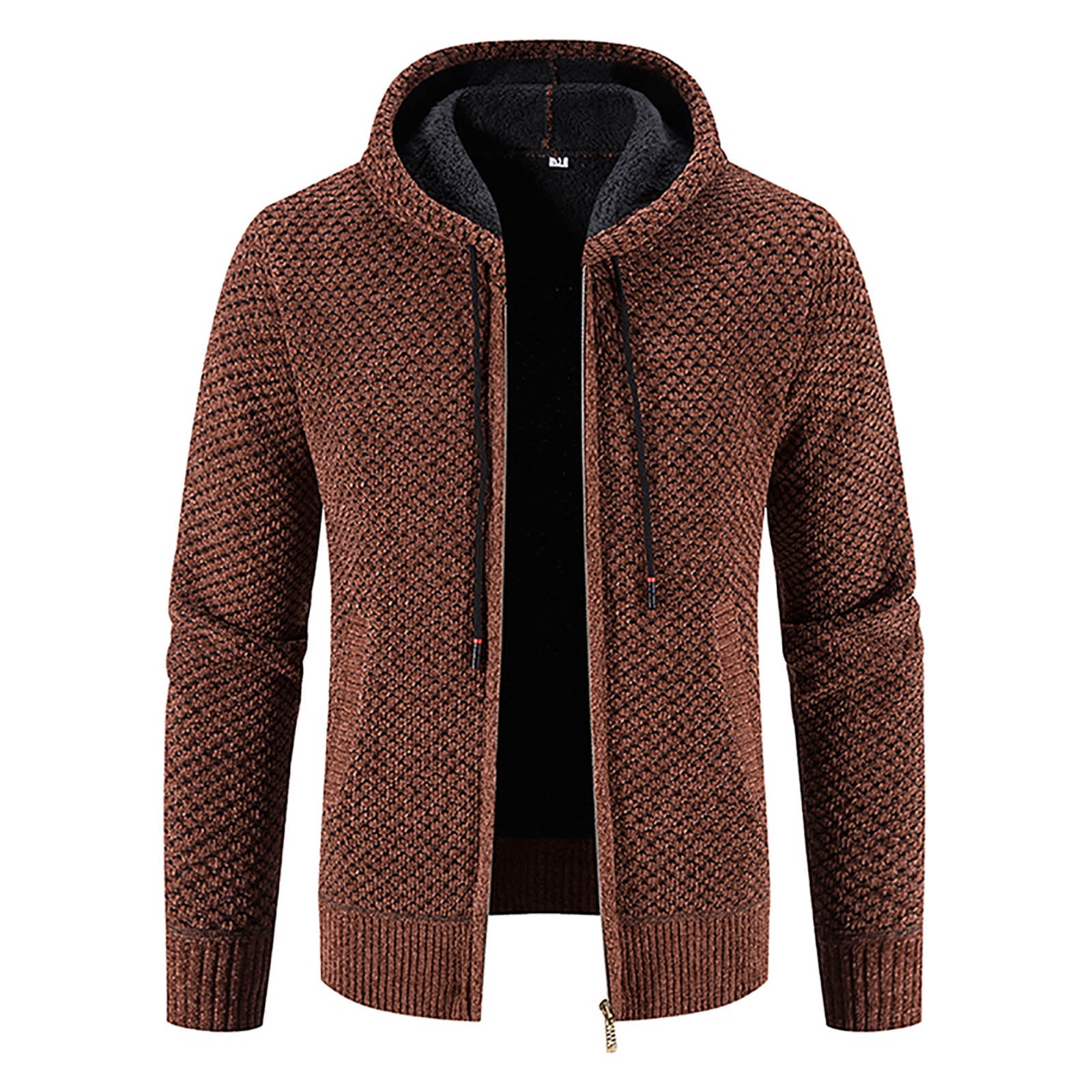 RYRJJ Mens Heavy Warm Sherpa Fleece Lined Hoodie Jackets Long 