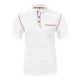 thumbnail image 1 of RYRJJ Mens Henley Shirts Lightweight Raglan Short Sleeve Summer Casual Classic Cotton T-Shirts Pocket Button Shirt(White,S), 1 of 5