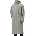 thumbnail image 1 of RYRJJ Mens Long Rain Jacket Windbreaker Waterproof Lightweight Packable Running Hiking Cycling Golf Rain Coat with Hood(Gray,3XL), 1 of 9