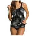 thumbnail image 1 of RYRJJ Plus Size Blouson Tankini Swimsuits for Women 2 Piece Modest Bathing Suits Tops with Boyshorts Modest Loose Fit Swimwear(z-Black,XXL), 1 of 9