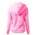thumbnail image 1 of RYRJJ Plus Size Winter Jackets for Women Warm Fuzzy Full Zip up Hoodies Jackets Long Sleeve Sherpa Fleece Outerwear Coat with Pocket(Pink,XXL), 1 of 3