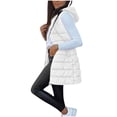 thumbnail image 1 of RYRJJ Puffer Vest Women Winter Warm Long Quilted Sleeveless Jackets with Pockets Fall Fashion Zip Up Puffy Coat Outerwear(White,XL), 1 of 9