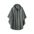 thumbnail image 1 of RYRJJ Rain Jacket for Women 3/4 Length Sleeves Zip Up Hood Raincoat Poncho Lightweight Waterproof Outwear Blouse Tops with Pockets(Gray,M), 1 of 4