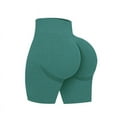 thumbnail image 1 of RYRJJ Scrunch Butt Lifting Seamless Shorts for Women High Waist Tummy Control Workout Biker Shorts Ruched Booty Lifting Leggings(Green,XL), 1 of 3