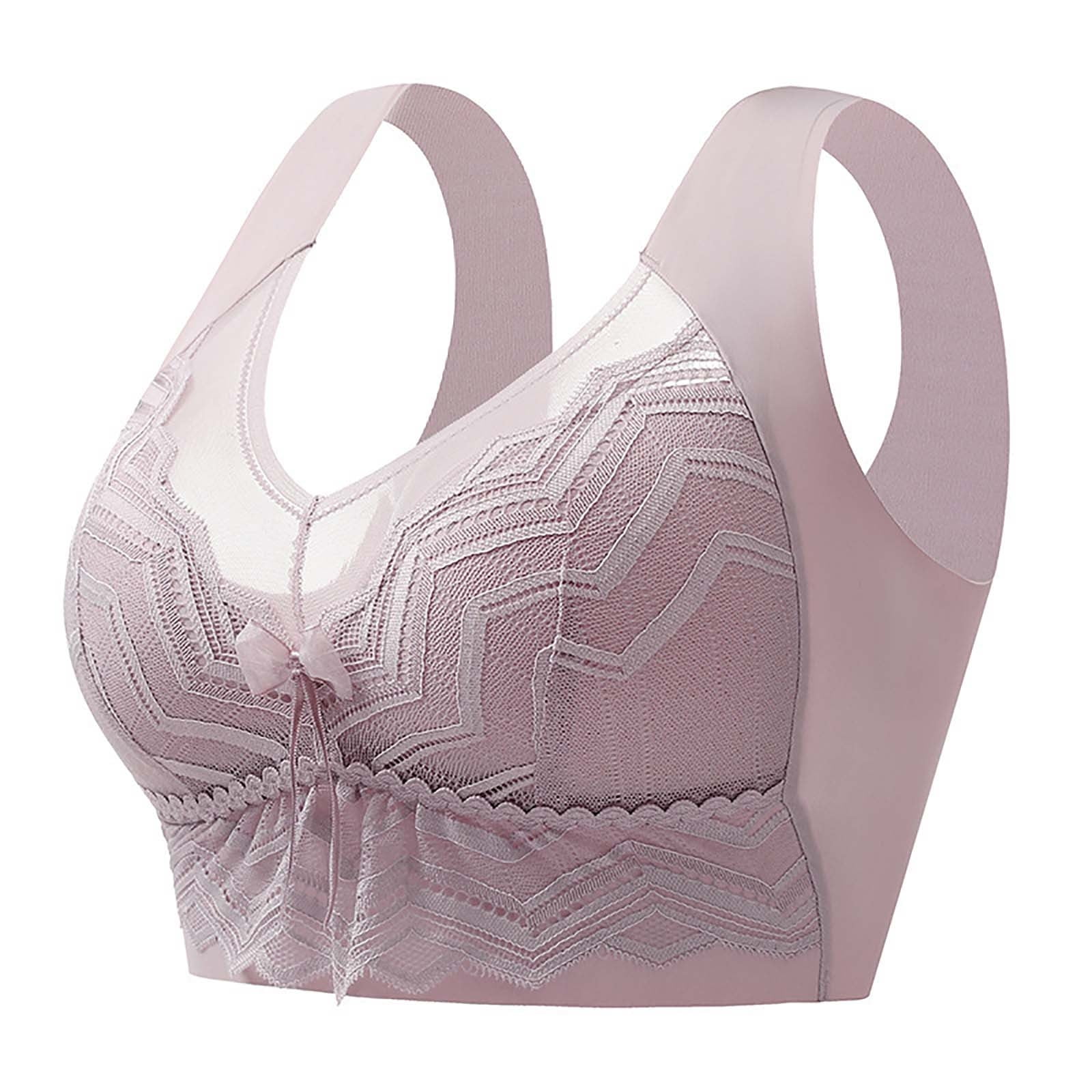 RYRJJ Silky Smooth Bras for Women No Underwire Full Coverage Bralettes Plus Size Lace Seamless