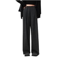 thumbnail image 1 of RYRJJ Wide Leg Sweatpants for Women High Waist Joggers Pants with Pockets Lightweight Comfy Baggy Lounge Trousers(Black,XL), 1 of 7