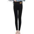 thumbnail image 1 of RYRJJ Women Plus Size Winter Thermal Thick Leggings Fleece Lined Stretchy Soft Sherpa Full Length Pants High Waist Tights 01#Black 5XL, 1 of 9