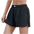 thumbnail image 1 of RYRJJ Women's 2 in 1 Running Shorts for Gym Yoga Workout Athletic Liner Shorts High-Waisted Shorts with Pockets(Black,XL), 1 of 8