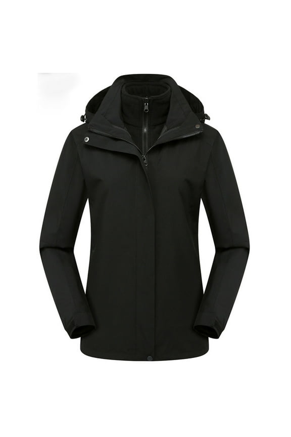 Women's 3-in-1 Winter Coats Snow Ski Jacket Mountain Waterproof Windproof Fleece Lined Parka Jacket Hooded Raincoat