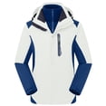 thumbnail image 1 of RYRJJ Women's 3 in 1 Winter Windbreaker Ski Jacket Warm Fleece Liner Jacket Waterproof Windproof Snow Coat & Detachable Hood(White,4XL), 1 of 2