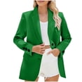thumbnail image 1 of RYRJJ Women's Blazer Business Casual Lightweight Suit Jackets Long Sleeve Notch Lapel Slim Fit Work Office Jacket with Pockets(Dark Green,3XL), 1 of 4