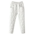 thumbnail image 1 of RYRJJ Women's Down Pants Winter Windproof Warm Puffer Pants Outdoor Ski Snow Pants High Waist Casual Quilted Padded Trousers(White,M), 1 of 6