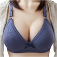 thumbnail image 1 of RYRJJ Women's Full Cup Lift Unpadded Bras Floral Lace Wireless Lightly Lined Breathable Bralettes Plus Size Comfort Push Up Everyday Bra(Z1-Blue,44), 1 of 4