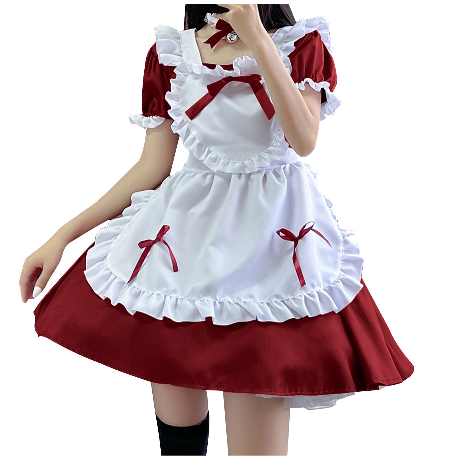 German Ruffles RYRJJ Women's German Dirndl Dress Bavarian Oktoberfest Dresses with ...