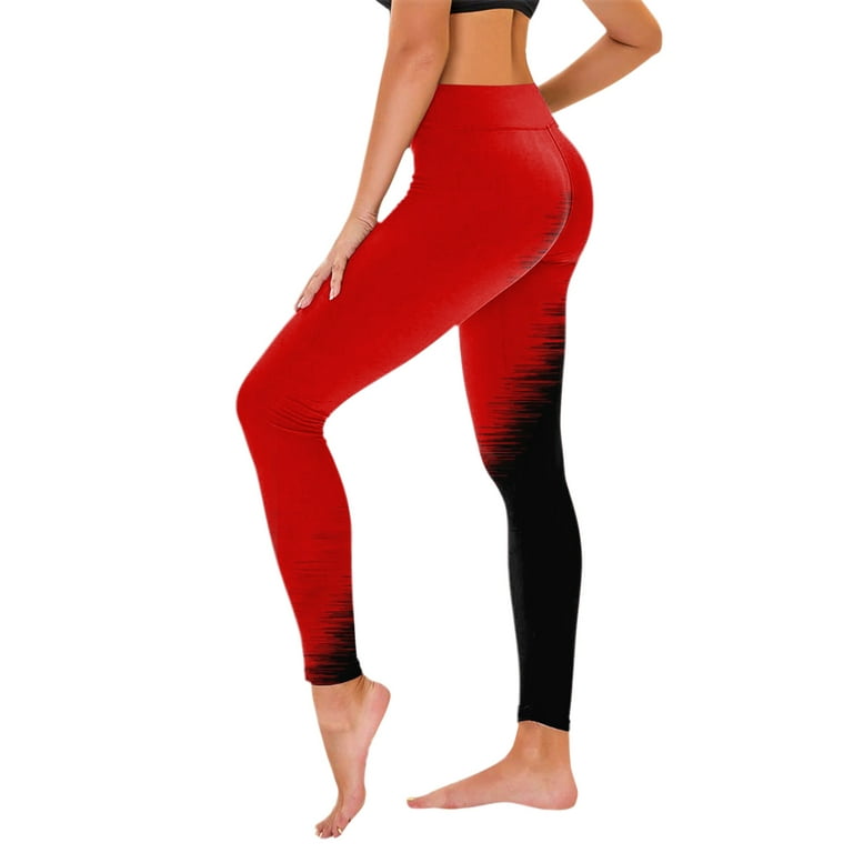  3 Pack Tie Dye Seamless Leggings High Waisted Tummy Control  Butt Lifting Workout Yoga Athletic Pants Red Purple Green XL